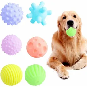 Meilleurs prix pour Lot de 6 balles pour chien jouet pour chien Crush Ball jouet pour chien couineur indestructible balle à macher durable pour chien