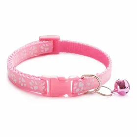 Meilleurs prix pour Collier de chien réglable - Phoesky - Personnalisé - Avec cloche - 19-32 cm - PP + polyester - Boucle de sécurité - 8.5g