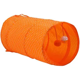 Comparer les prix de Tunnel Pliable Orange pour Chats et Chiens - Jouet Interactif d’Entraînement Intérieur Extérieur 80x40 cm