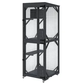 Meilleurs prix pour Enclos extérieur pour chat avec accès fenêtre cage catio spacieuse noir petite taille