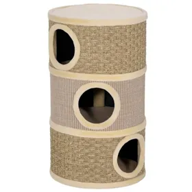 Comparer les prix de Griffoir Poteau Tonneau Chat 3 Niveaux 45x45x79cm Corde Sisal+grotte Pour Grands Chats Kaki+marron Jouet Accessoire