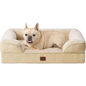 Comparer les prix de Panier Petit Chien Orthopédique 76x51x16.5 cm Mémoire De Forme Déhoussable Lavable Canapé Imperméable Grège