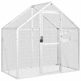Meilleurs prix pour Argent Cage à perroquet - SARFATY® Volière anti-UV - argenté - 179x100x185cm - aluminium(20.1 kg)81060