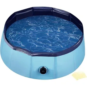 Comparer les prix de Piscine pour Chien Pliable - Ø 60 cm Hauteur 20 cm - Baignoire Pataugeoire en PVC pour Animaux de Compagnie