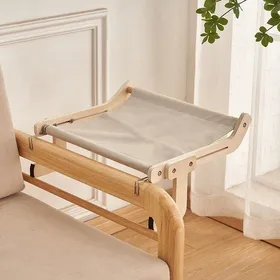 Comparer les prix de Hamac Suspendu pour Chat en Bois-Lit pour Chat à Accrocher sur FenêtreChaise ou RebordsDesign Confortable et Élégant-Gris