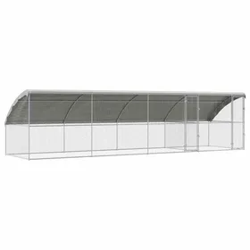 Meilleurs prix pour Cage à poules en métal - vidaXL - 800x200x200 cm - Argenté - Acier galvanisé - Résistant aux intempéries