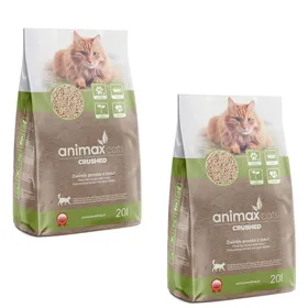 Comparer les prix de Litière agglomérante classique écrasée 20 litres Animax 2 paquets