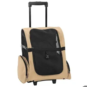 Comparer les prix de ANIMAL® Moderne Chariot pour animaux de compagnie - Bonne ventilation - 3 en 1 Design Sable 48 x 32 x (57-106) cm Tissu Oxford