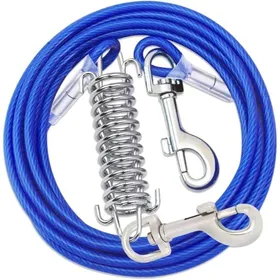 Comparer les prix de Chaine Chien Acier Inoxydable 3m Câble d& 39 attache pour Chiens Laisse Résistante à Morsure avec Amortisseur Bleu Laisses LAISSE