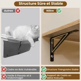 Meilleurs prix pour GIANTEX Arbre à Chat Mural Tour Murale pour Chats à 4 Niveaux avec Griffoir Hamac et 2 Plates-formes Centre dActivités