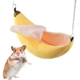 Meilleurs prix pour Banane Hamster Lit Maison Hamac Petit Animal Chaud Nichoir Cage Hamster Accessoires pour Sucre Hamster Petit Animal .