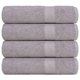 Comparer les prix de vidaXL Serviettes de douche 4 pcs gris 70x140 cm 360 g/m² 100% coton serviette ensemble de serviettes de bain serviette 136834