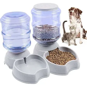 Comparer les prix de Distributeur automatique pour animaux - Unbrand - Capacité 38 L - Double bol pour nourriture et eau