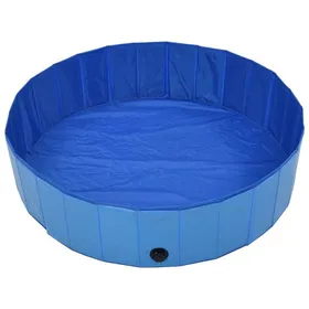 Comparer les prix de Piscine pliable pour chiens - vidaXL - pvc - bleu - 120 x 30 cm - intérieur/extérieur - base antidérapante - usage intérieur gnt96a2