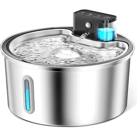 Comparer les prix de Fontaine a Eau Chat sans Fil 32L avec Batterie 4200mAhDetecteur de MouvementINOX Fontaine à Eau pour Fontaine Inox