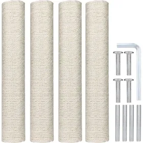 Comparer les prix de 4Pcs Poteaux De Rechange Pour Arbre À Chat, Remplacement De L'Arbre À Chat De 40 Cm Avec Vis M8 Arbre À Chat Arbre À Chat En S