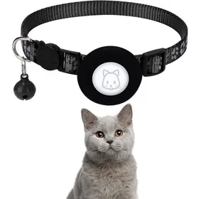 Meilleurs prix pour Collier de localisation pour chat - SURENHAP - Noir - Réfléchissant - GPS léger