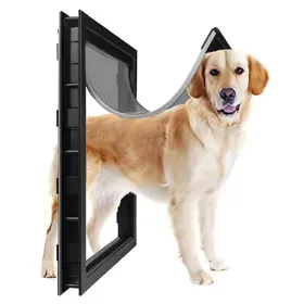 Meilleurs prix pour Porte pour Animaux de Compagnie Chatière pour Chien Entrée et Sortie Contrôlable Matériau ABS (510mm x 380mm)