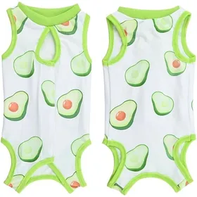 Comparer les prix de Combinaison de Récupération pour Chat Anti Léchage Cat Recovery - Motif davocat vert - Blanc - Chat（S）