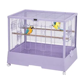 Comparer les prix de Cage à oiseaux empilable 4-en-1 avec séparateur – plateaux amovibles roulettes verrouillables Aire de jeux intégrée pour perroquet