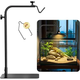 Comparer les prix de Support lampe chauffante reptiles réglable 45 7–81 3 cm base lourde pour pogona tortue serpent lézard