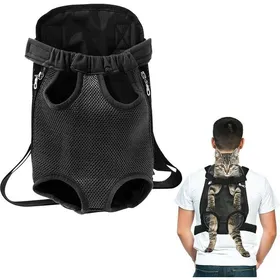 Meilleurs prix pour Sac à Dos Ventral pour Moyen Petit Chien Sac Daccessoires de Voyage pour Animal de Compagnie Chien Chat Noir (M) Label