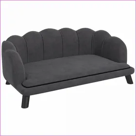 Comparer les prix de Canapé pour chien - PawHut - Luxe Confortable Structure Solide - Gris Foncé