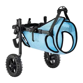 Meilleurs prix pour Fauteuil Roulant pour Chien - DUOKU - Chariot Léger Ajustable - Max 15 kg - Roues Amortissantes - Taille M