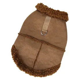 Comparer les prix de Veste chaude doublée polaire pour chien idéale pour lhiver et le froid manteau doux et coupe-vent pour petit chien (marron)