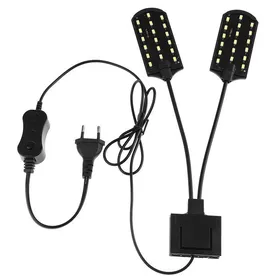 Meilleurs prix pour Lampe à pince - OKUMGGYJ - Double tête LED - Économie dénergie - 220V - Prise ronde