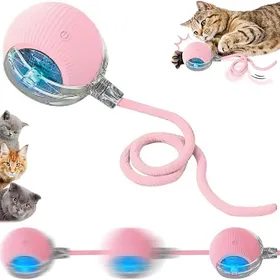 Comparer les prix de Lot de 2 Balles Mobiles avec Queue - Jouet Interactif Coloré pour les Jeux des Petits et Moyens Chiens et Chats JOUET