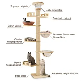 Comparer les prix de Arbre à chat - 6 niveaux - FIANAO - Hauteur réglable arbre dactivités robuste pour chat
