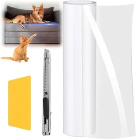 Meilleurs prix pour Protection Canape Chat Anti Griffe 5Mx30Cm, Film Anti Griffe Autocollant Pour Chat Avec Couteau, Protege Canape Griffe Chat Transp