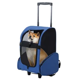 Meilleurs prix pour BIPLUT Sac Transport Chat Chien(15KG) Sac à Dos de Voyage Deluxe pour Animaux de Compagnie avec roulettes