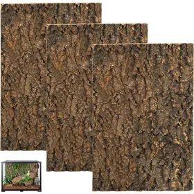 Comparer les prix de Lot 3 parois arrière liège terrarium – Naturel 20x30cm – Escalade reptiles gecko