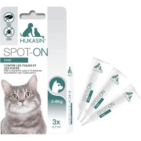 Comparer les prix de Spot On pour Chat – Protection Antipuces et Antitiques à l’Icaridine – Action 12 Semaines – 3 Pipettes