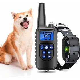 Meilleurs prix pour Collier de Dressage pour Chiens Rechargeable et Étanche avec Distance de 800m Choc Electrique Sonore noir A YYV