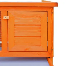 Meilleurs prix pour Clapier dextérieur pour petits animaux - WIENS - 1 niveau - 90x45x655 cm - Brun - Bois de sapin massif