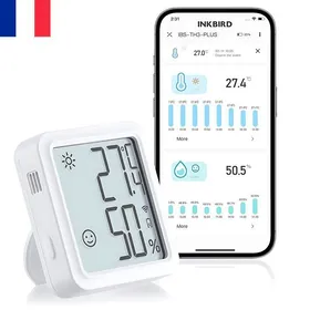 Comparer les prix de INKBIRD WiFi Thermomètre Intérieur Hygromètre IBS-TH3-PLUS-WIFI Enregistreur Temperature Humidite Ecran LCD Contrôle App Alerte