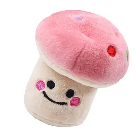 Comparer les prix de SURENHAP Jouet pour chien en peluche champignon Peluche chien jouet dessin animé champignon en forme de animalerie ensemble Rose