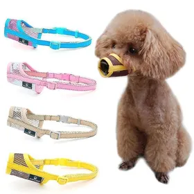 Comparer les prix de Muselière Rain-Dog, muselière réglable en maille de nylon pour chiens de petite, moyenne et grande taille, empêche les morsures,
