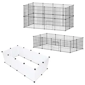 Meilleurs prix pour Lospitch Enclos modulable Parc pour petits animaux Enclos pour Petits Animaux 12 panneaux Blanc ENCLOS - CHENIL