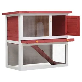 Comparer les prix de (64689)Abris/cage pour petit animaux CHICClapier dextérieur 1 porte Rouge Bois FR