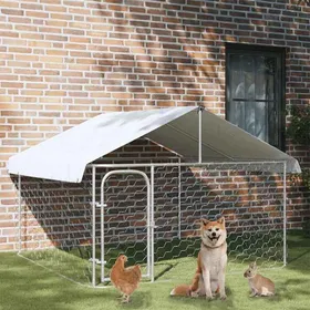 Meilleurs prix pour Automne/hiverChenil extérieur avec toit 200x200x150cm - HAuteur:150cm - Grande Taille &FR_160116