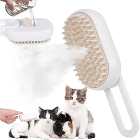 Meilleurs prix pour Brosse Vapeur Chat Rechargeable Brosse Vapeur Chat pour Poils Longs et Courts Chats Chiens Lapins Autonettoyant Brosse Chat Blanc