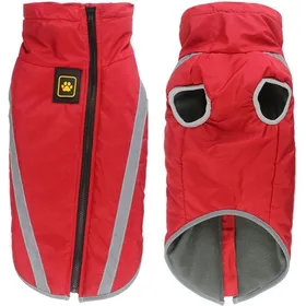 Comparer les prix de Manteau imperméable pour chien – Veste d’hiver chaude – Coupe-vent doublure polaire trou pour harnais – Réfléchissant Label