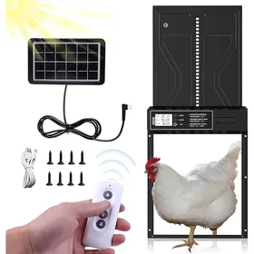 Comparer les prix de Porte Poulailler Automatique Solaire XJYDNCG Écran LCD Programmable Étanche Commande de Minuterie