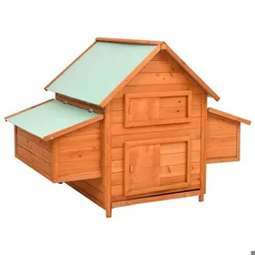 Comparer les prix de Automne/hiverPoulailler 150x96x110cm Bois de sapin massif - HAuteur:110cm - Grande Taille &FR_123354