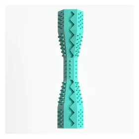 Comparer les prix de Jouet à mâcher pour chien - Phoesky - Hexagone - Bleu paon - 14.2x3.6 cm - Caoutchouc thermoplastique