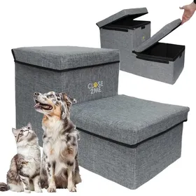Meilleurs prix pour Close2Me - PetStair Deluxe - Escalier pour Animaux avec Rangement - Pour Chats & Petits Chiens jusqu’à 15 kg
